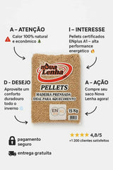 Pellets NovaLenha palete de 77 sacos de 15kg